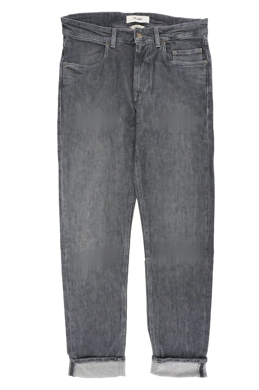 Jeans Denim Palazzo Lavaggio Grigio / Grigio