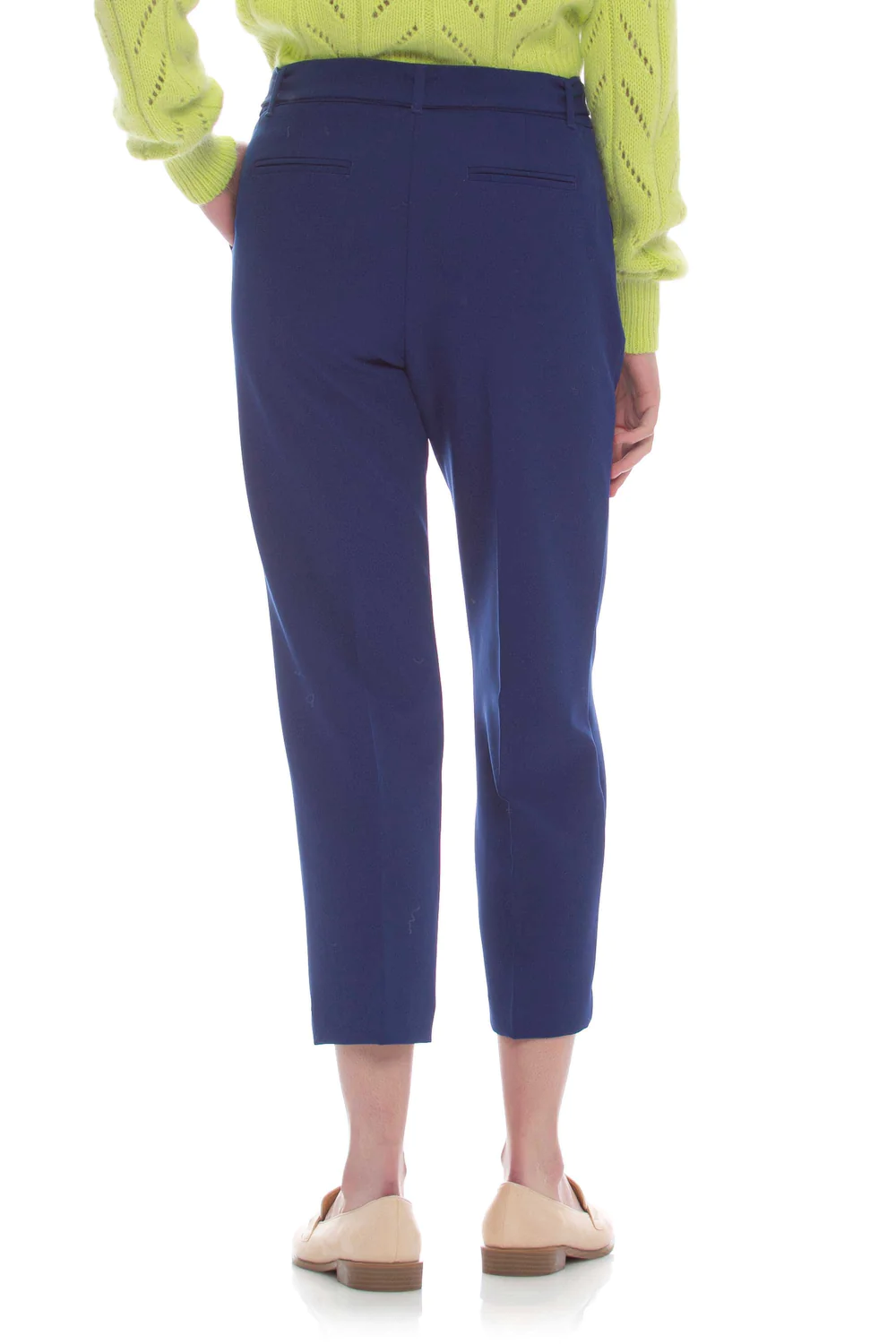 Pantalone Regular Fit con Cintura / Bluette - Ideal Moda