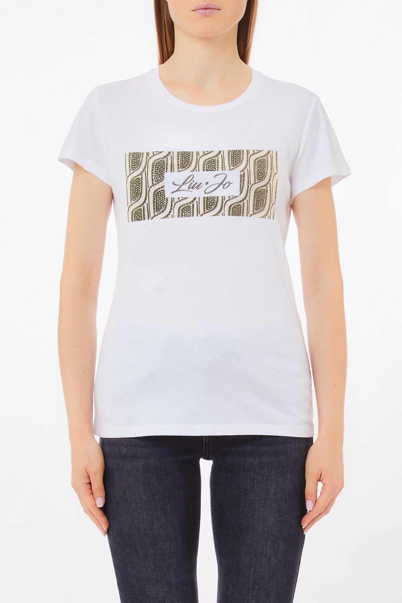 T-Shirt con Fantasia / Bianco