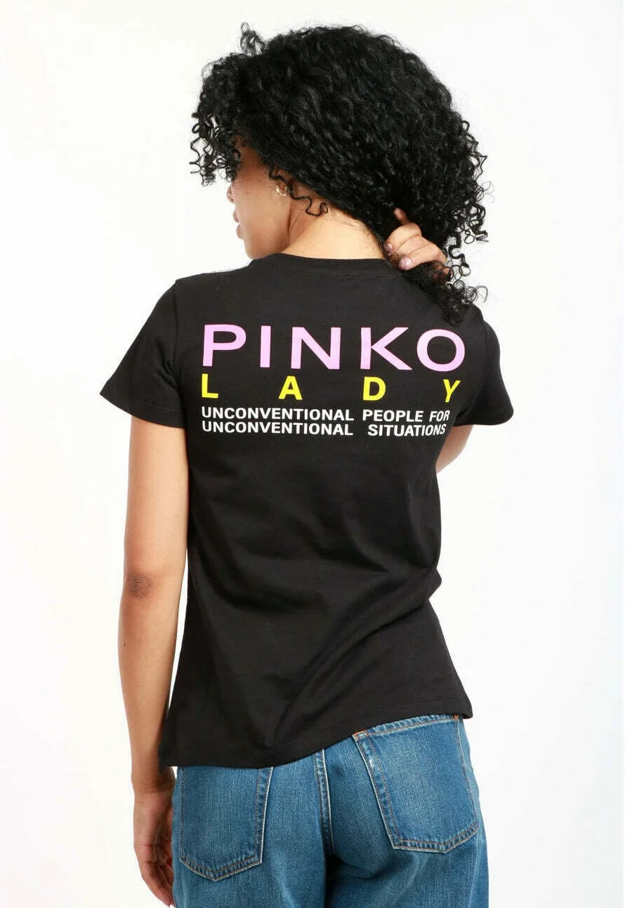 T-Shirt con Logo / Nero - Ideal Moda