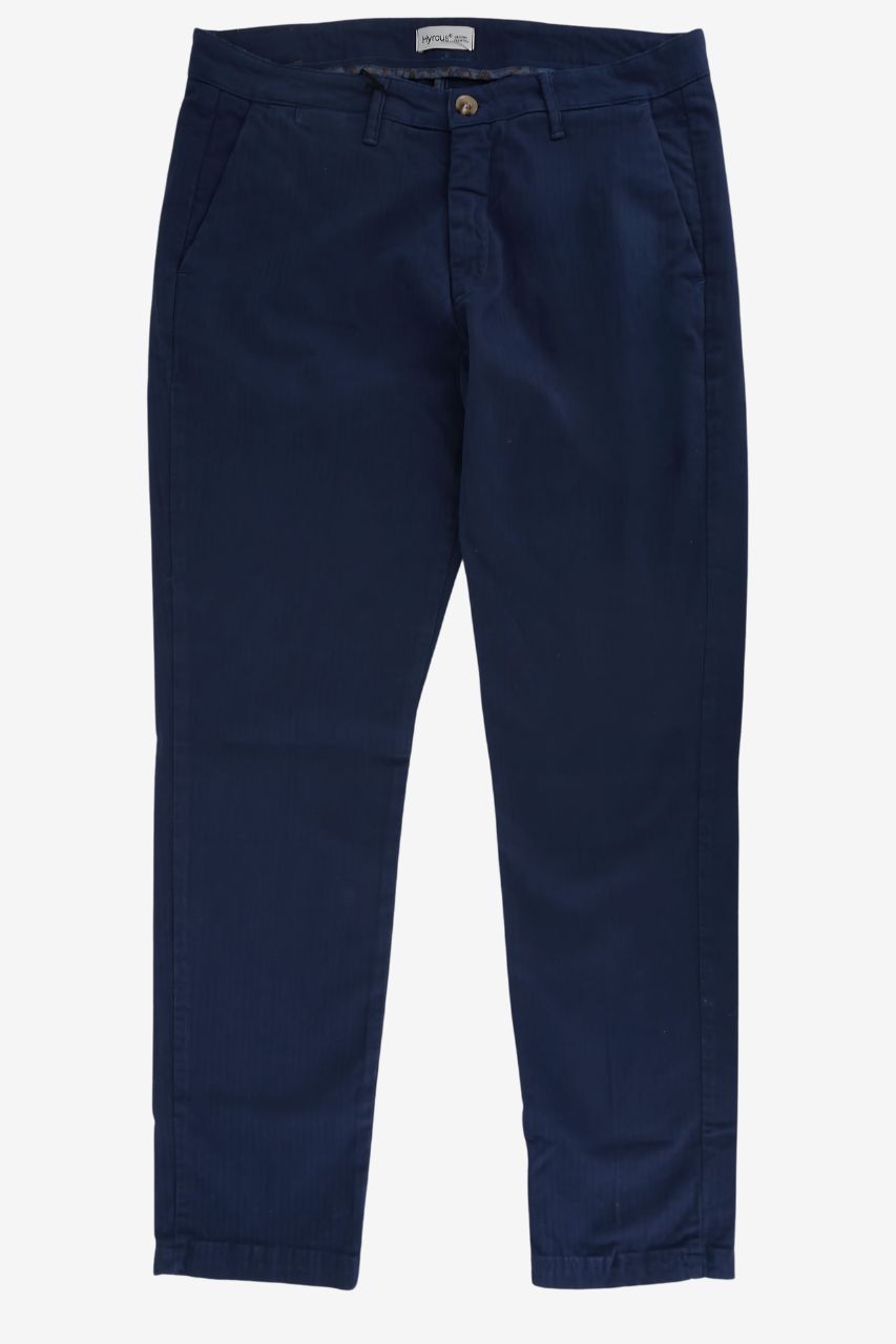 Pantalone in Gabardina di Cotone / Blu