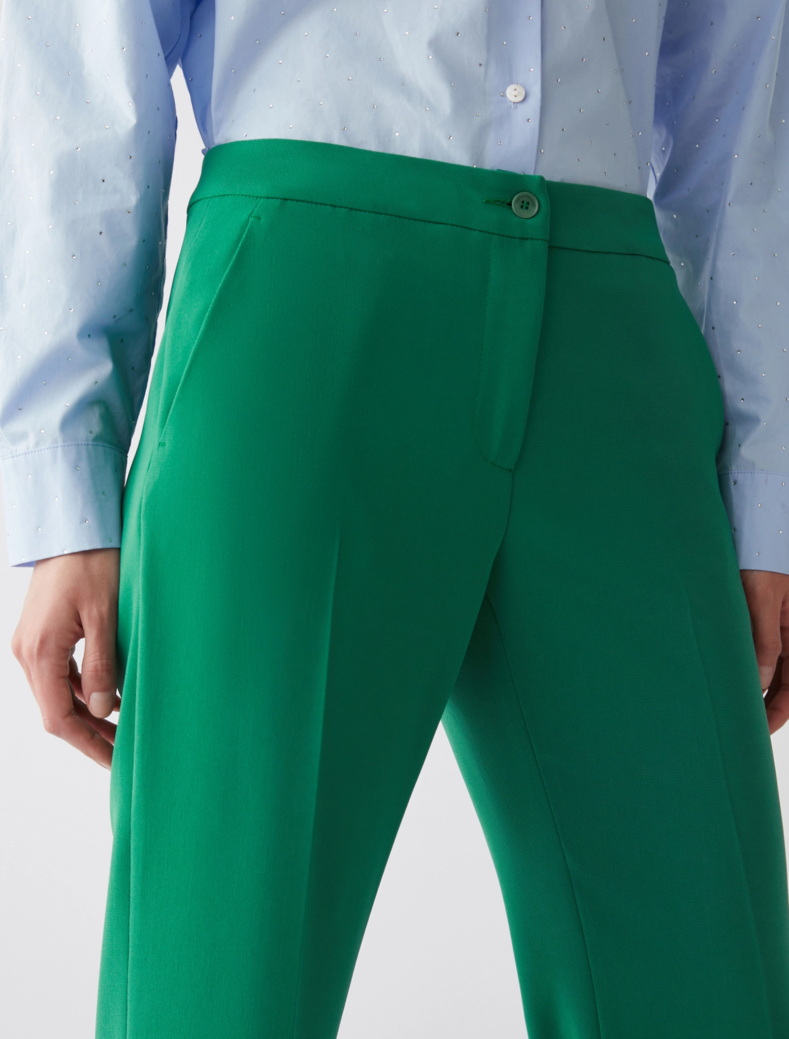 Pantalone Flare Fit / Verde - Ideal Moda