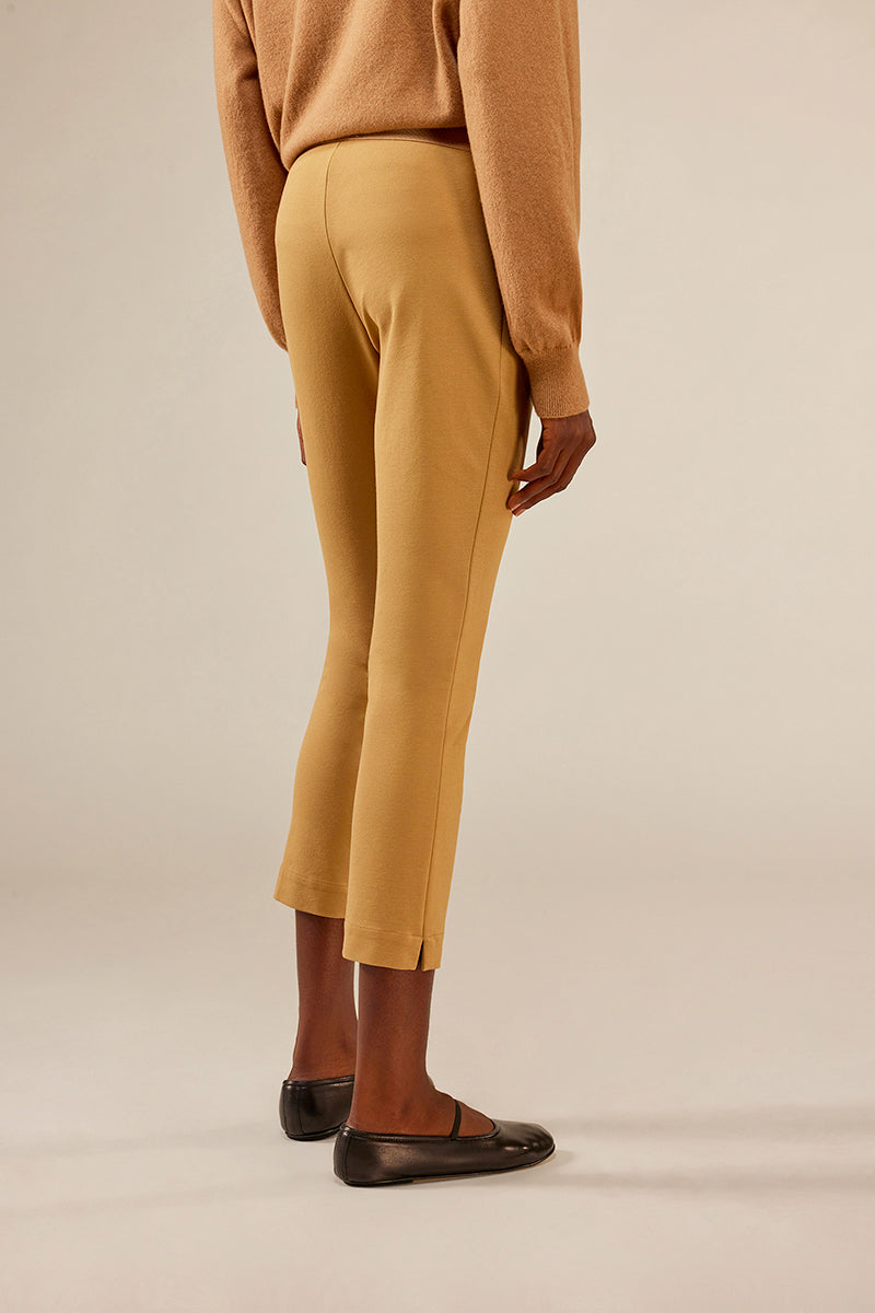 Pantalone Leggings in Punto Milano / Beige - Ideal Moda