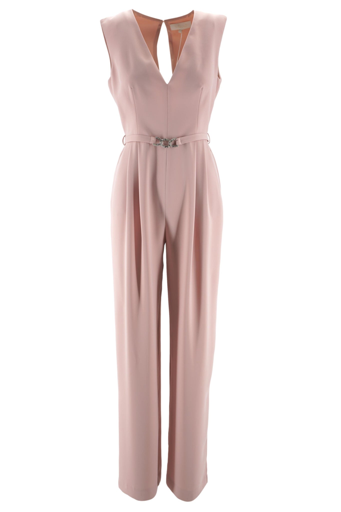 Tuta Elegante con Cintura Rosa