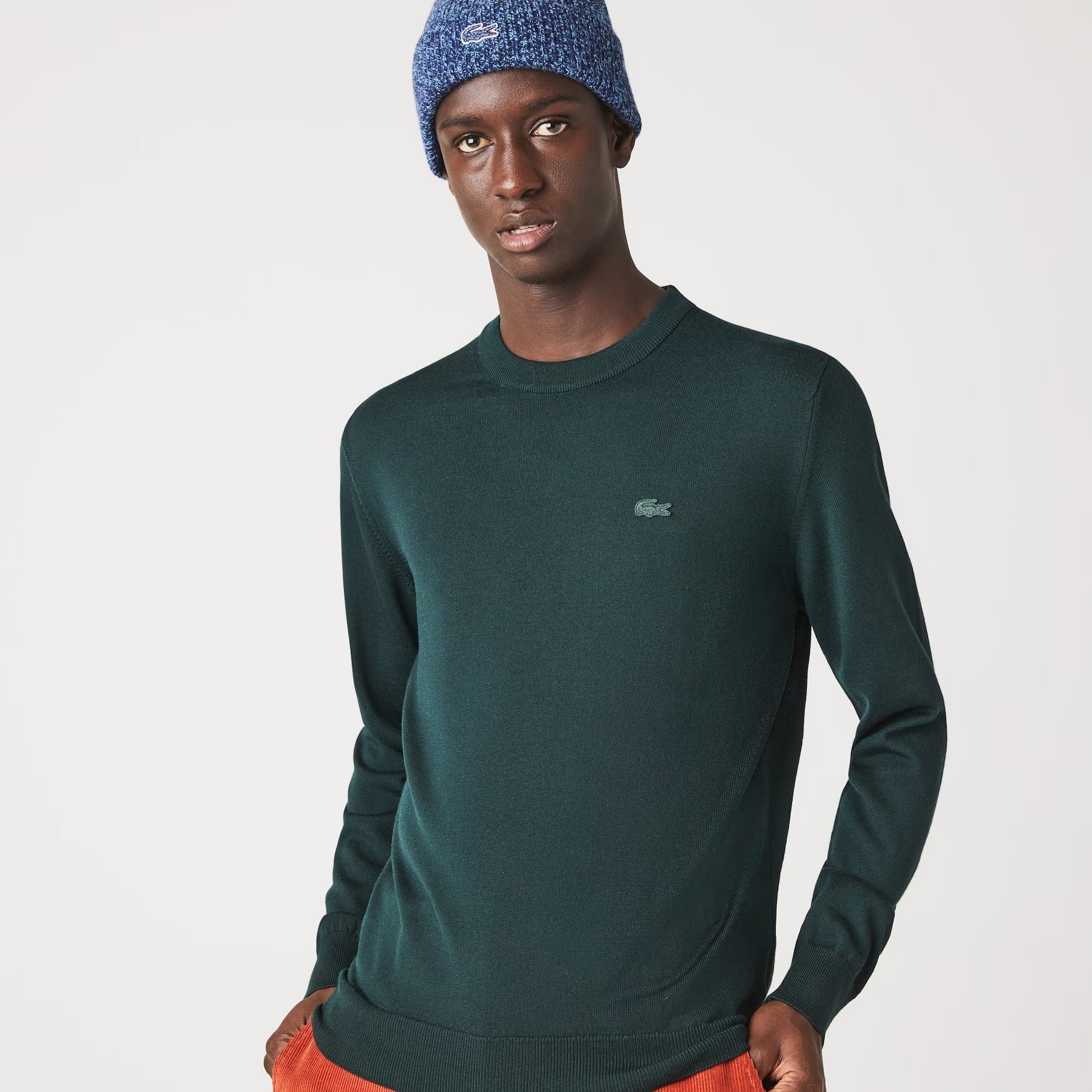 Maglia Girocollo in Lana Merino / Verde - Ideal Moda