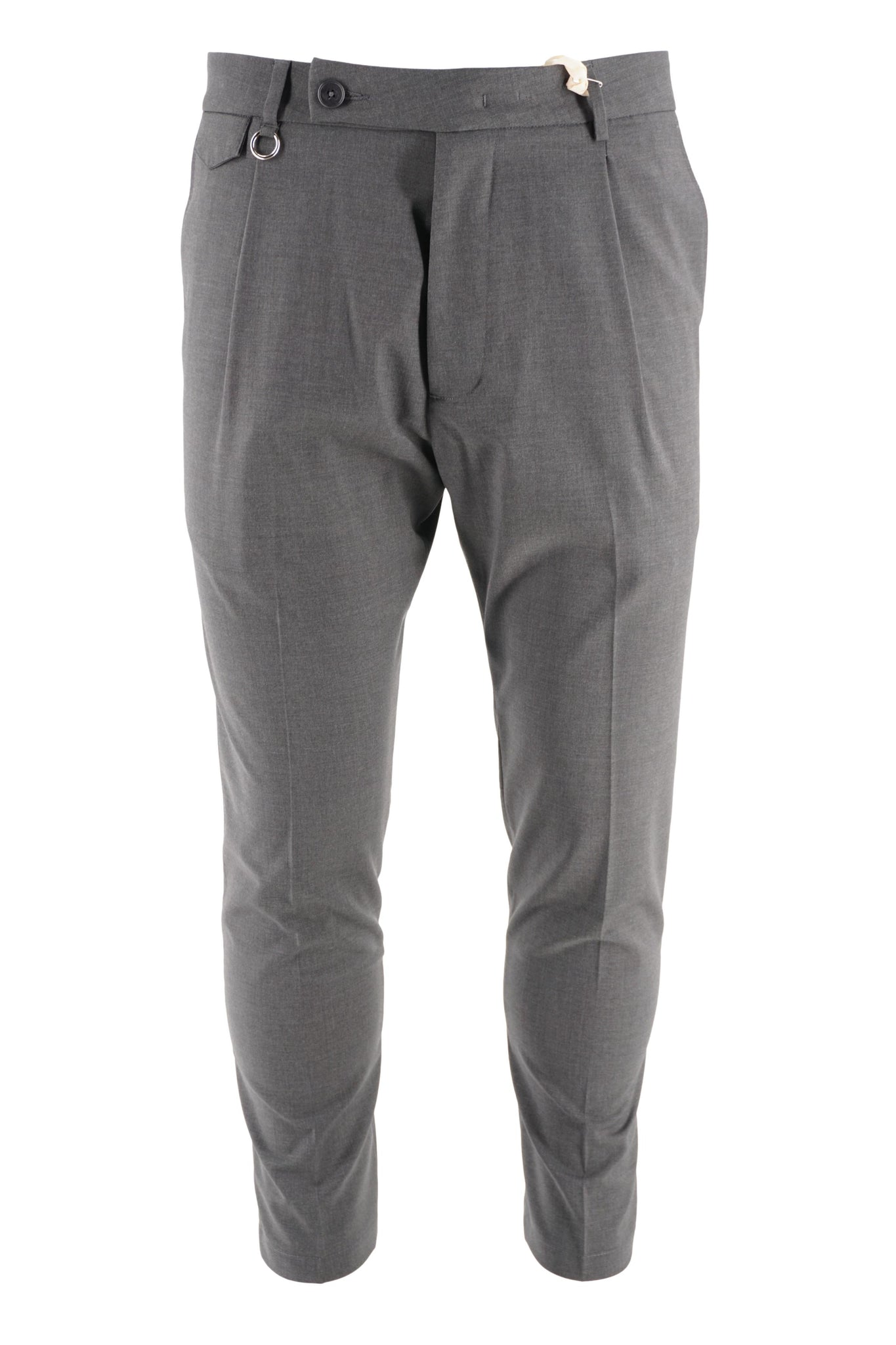 Pantalone Charles in Misto Lana / Grigio - Ideal Moda