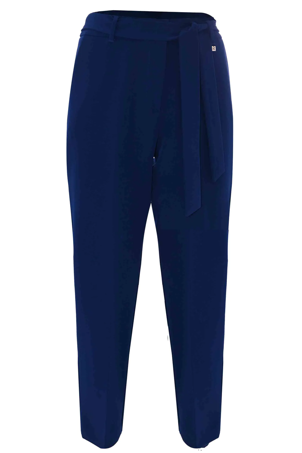 Pantalone Regular Fit con Cintura / Bluette - Ideal Moda