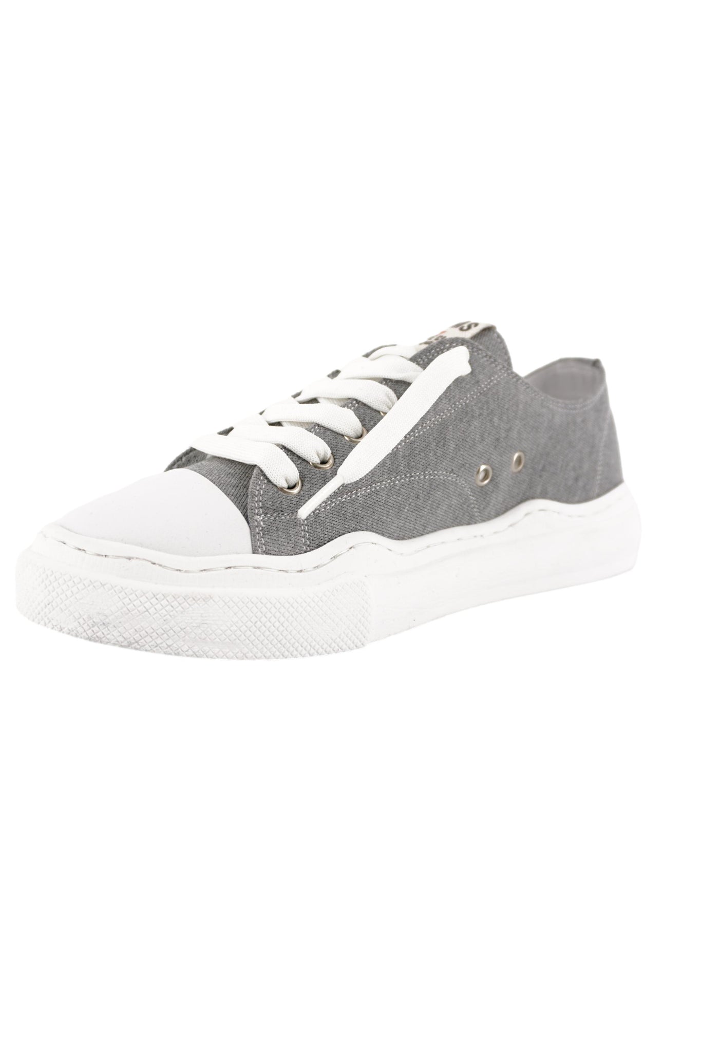 Sneaker con Doppio Tessuto / Grigio - Ideal Moda