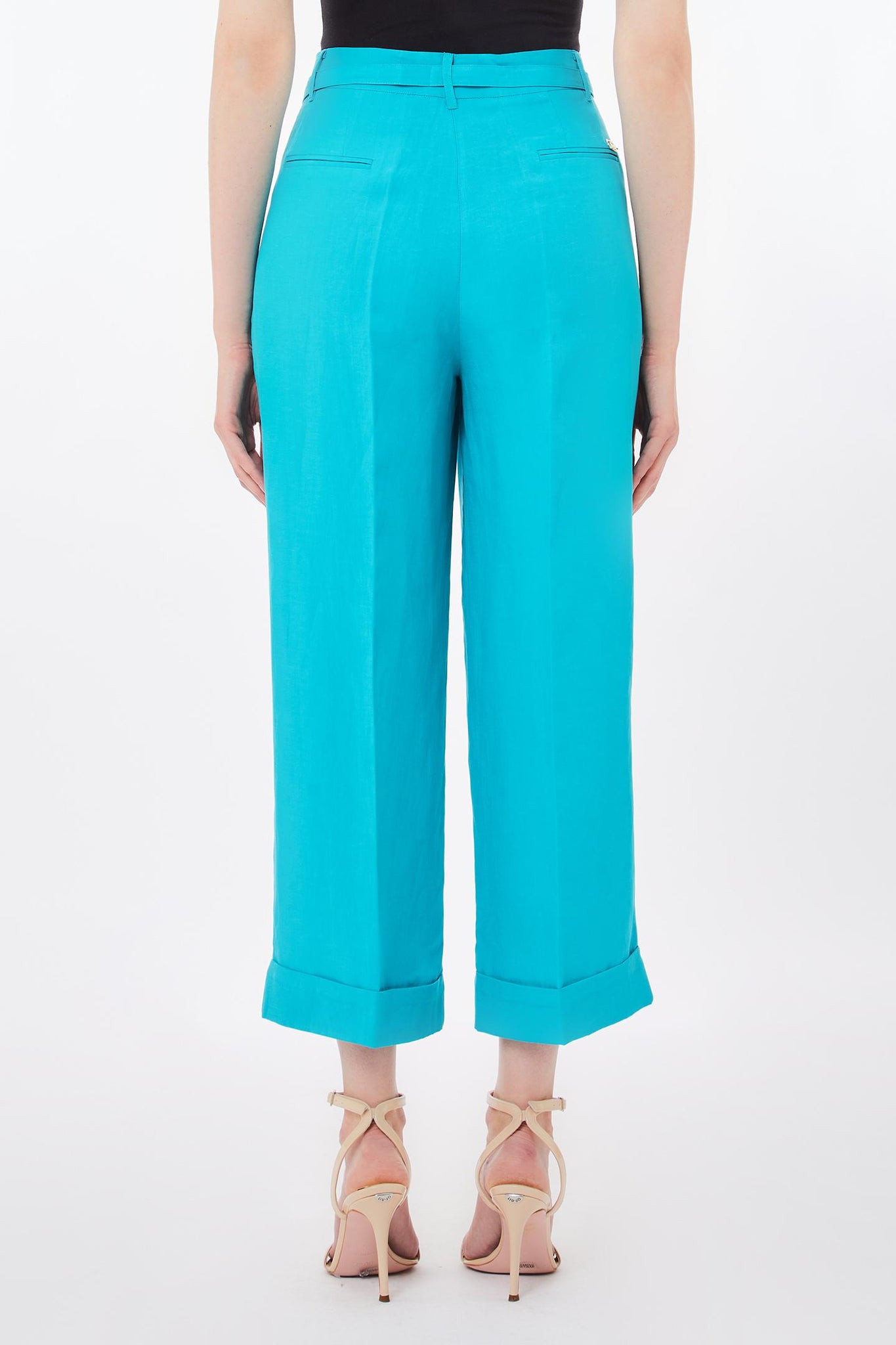 Pantalone in Misto Lino / Azzurro