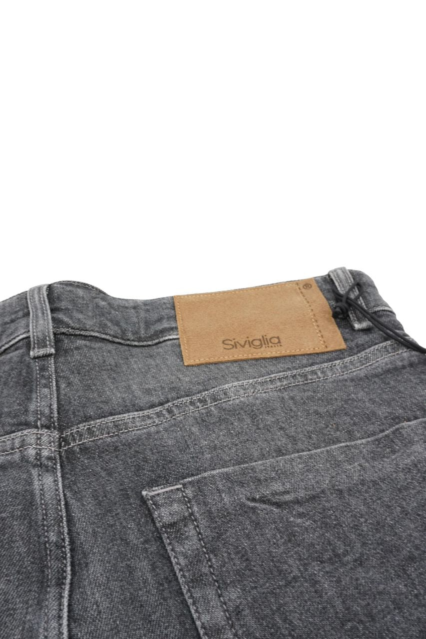 Jeans Denim Palazzo Lavaggio Grigio / Grigio