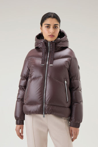 Giubbino Aliquippa Short Puffer / Marrone - Ideal Moda