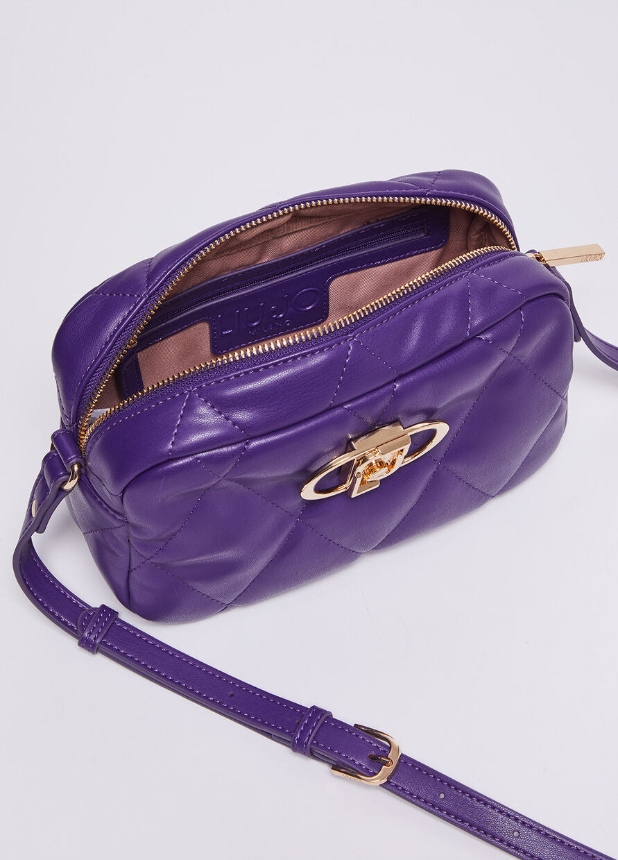 Borsa a Tracolla con Logo / Viola - Ideal Moda