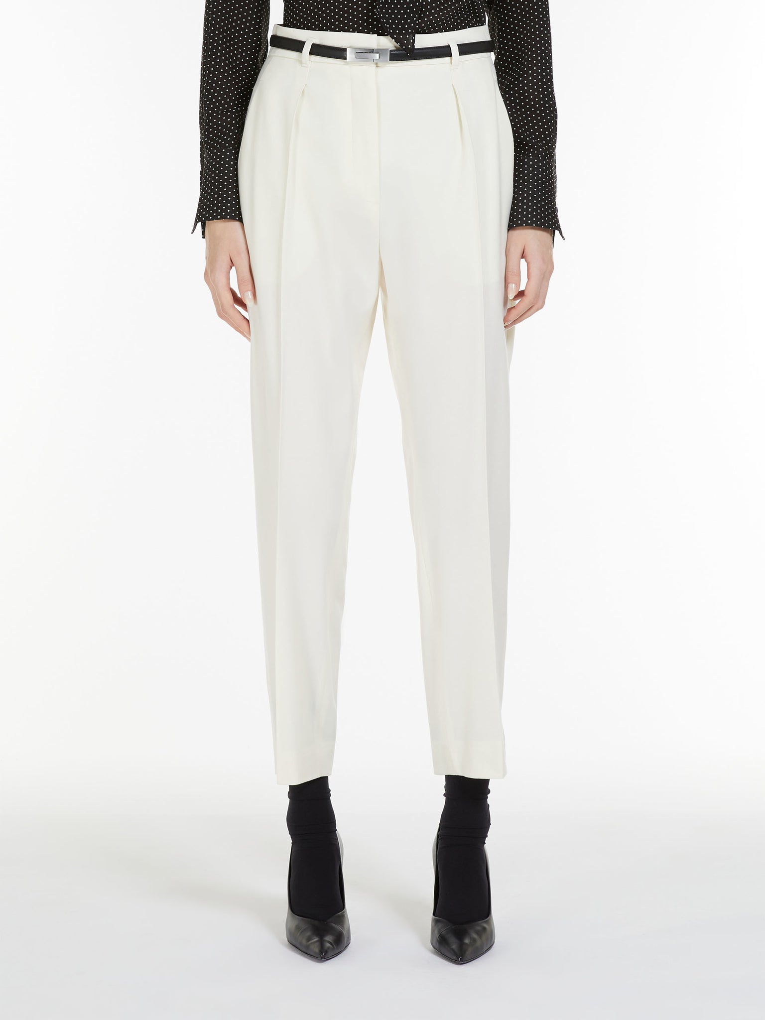 Pantalone in Lana / Bianco - Ideal Moda