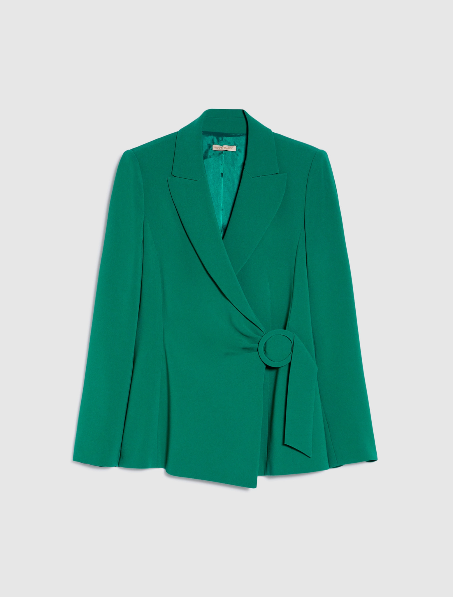 Blazer con Drappeggio / Verde - Ideal Moda