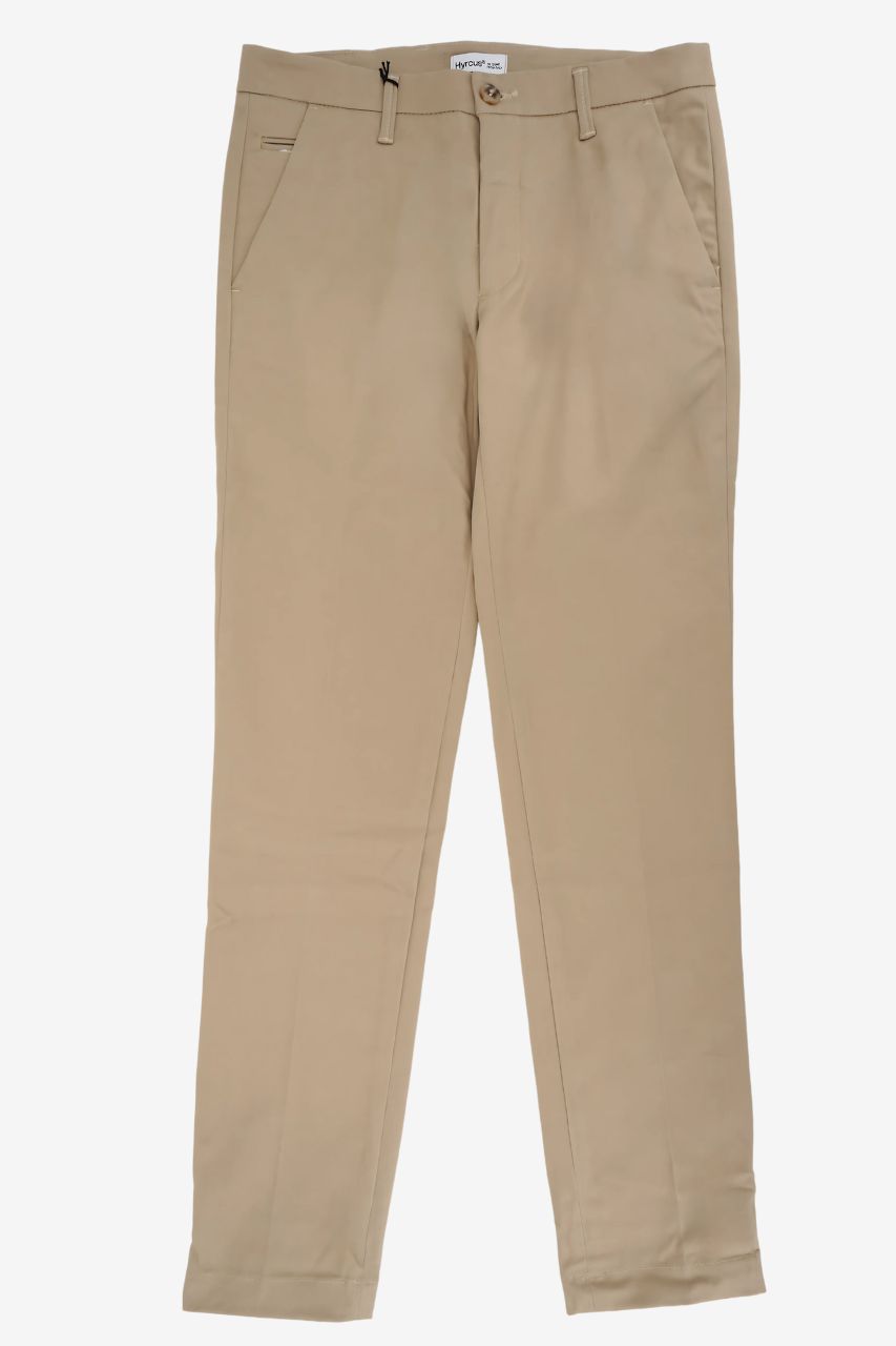 Pantalone in Gabardina di Cotone / Beige