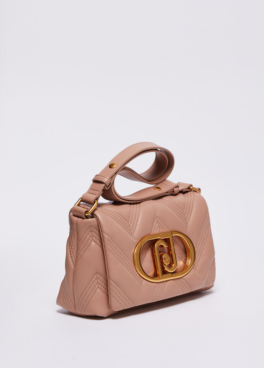 Borsa a Tracolla con Logo / Beige - Ideal Moda