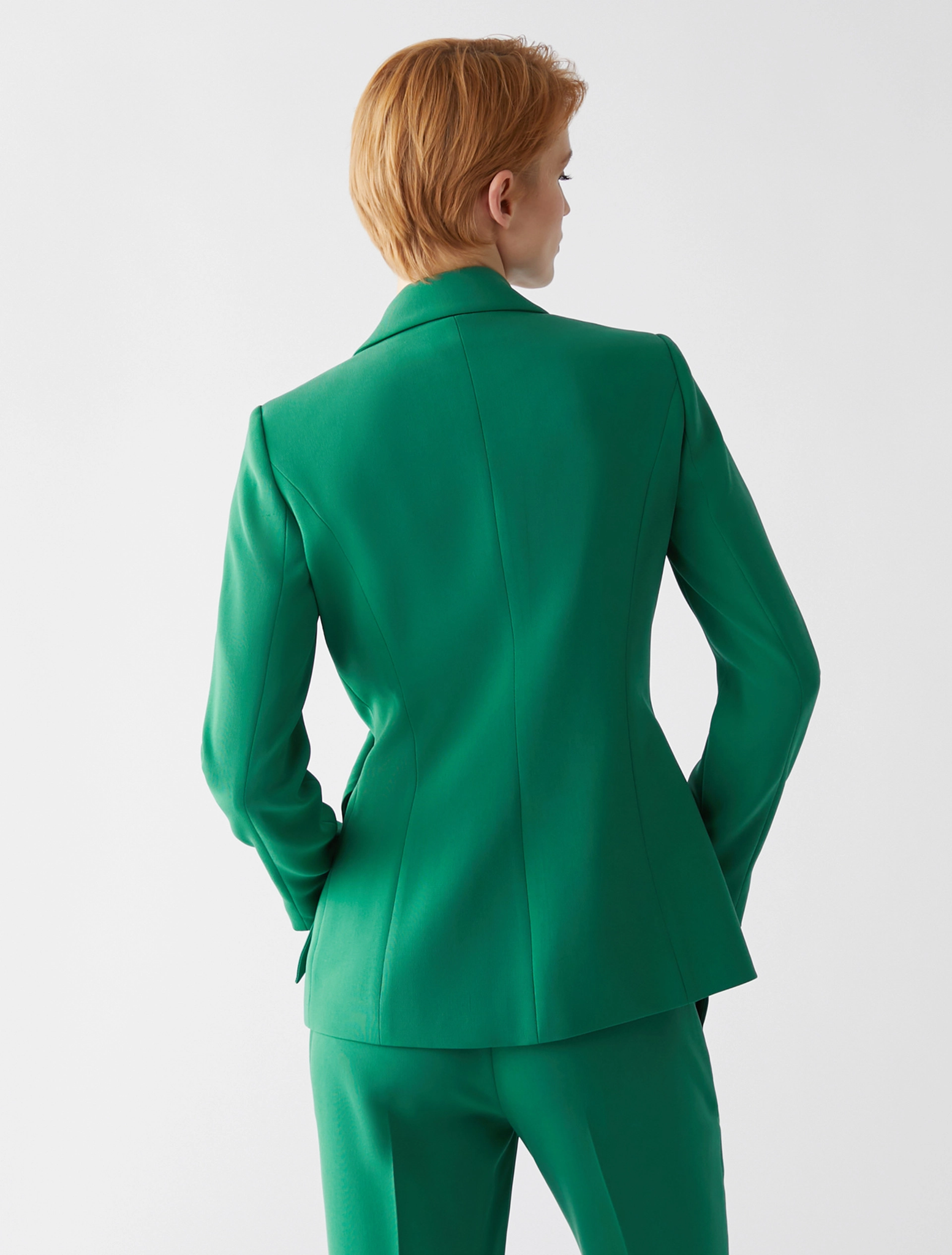 Blazer con Drappeggio / Verde - Ideal Moda