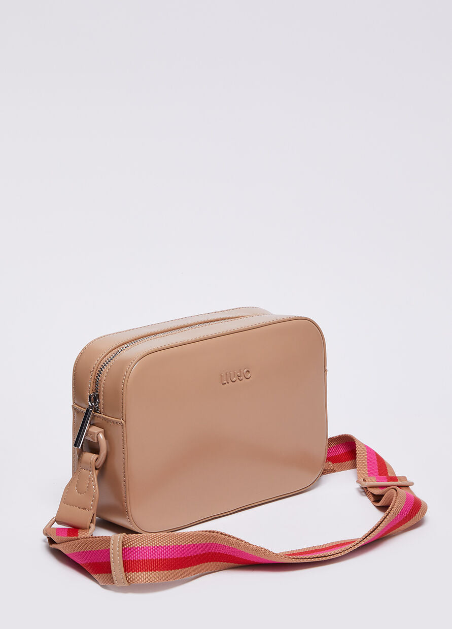 Borsa a Tracolla con Logo / Beige - Ideal Moda