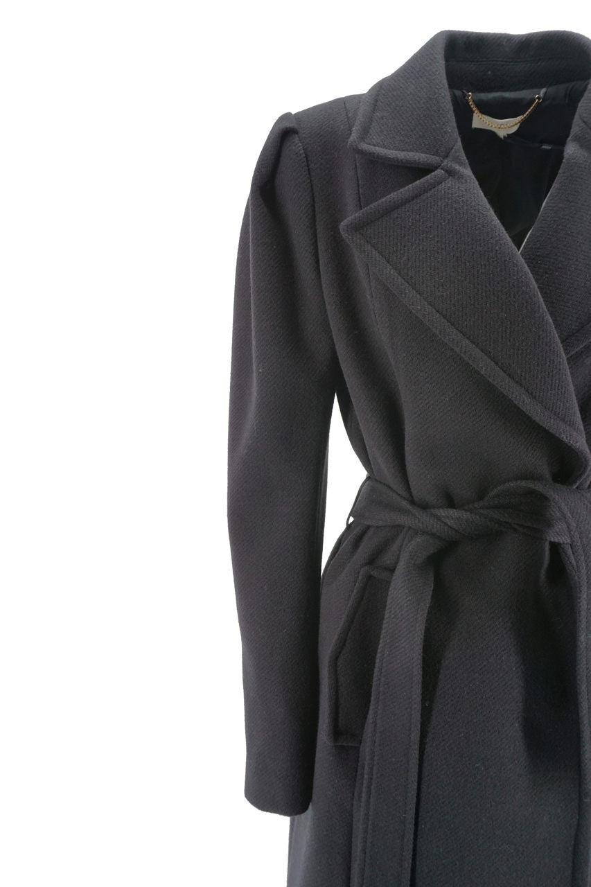 Cappotto Kocca con Cintura Nero