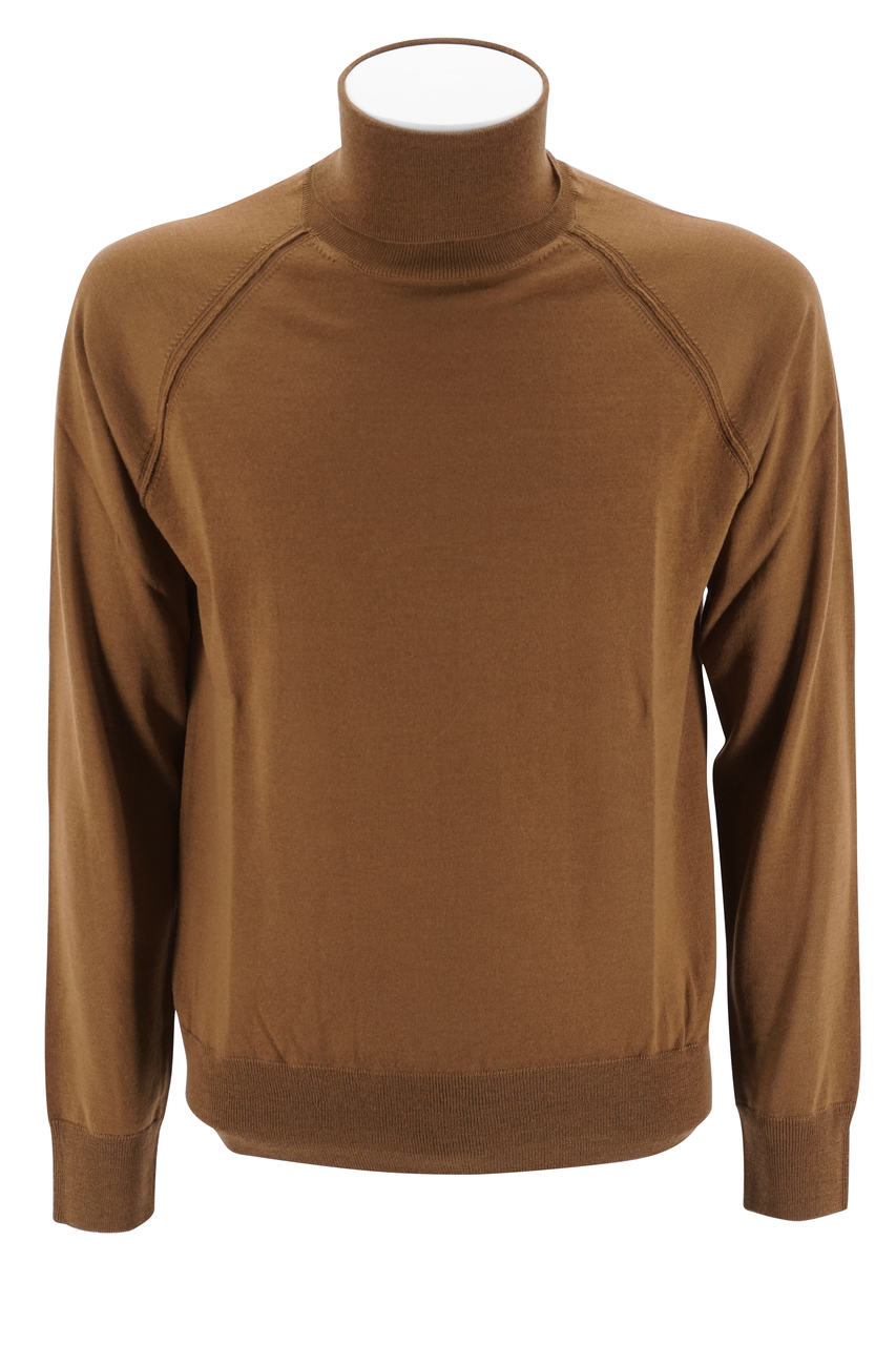 Maglia Paolo Pecora a collo alto / Beige - Ideal Moda