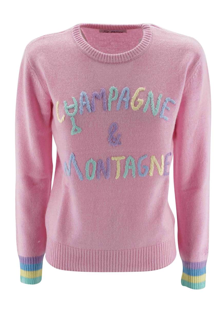 Maglia Mc2 Saint Barth con Ricamo / Rosa - Ideal Moda