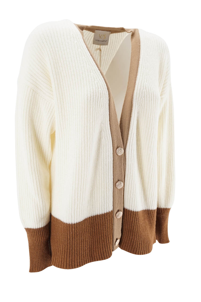 Cardigan Very Simple / Bianco - Ideal Moda