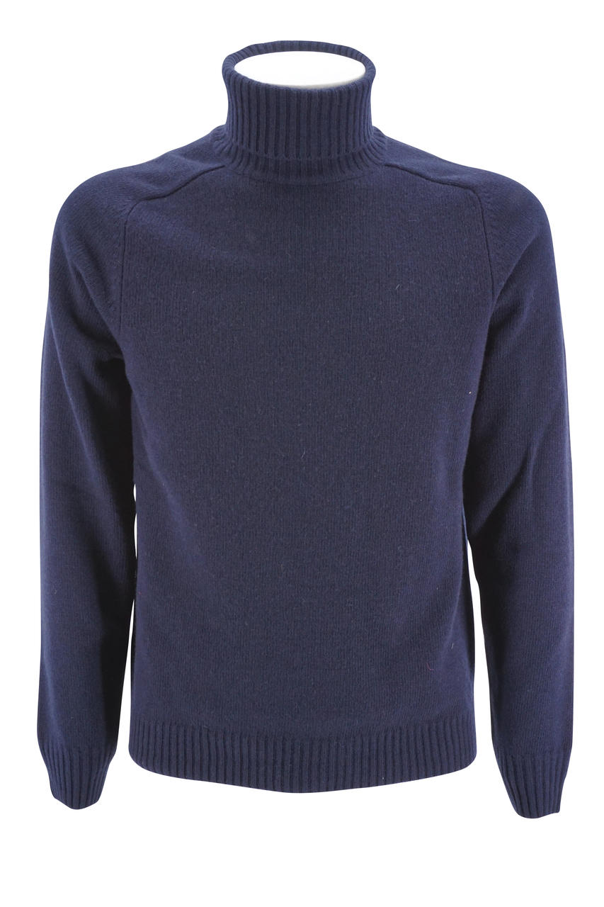 Maglia Heritage collo alto / Blu - Ideal Moda