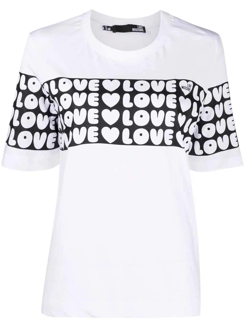 T-Shirt Love Moschino con Logo / Bianco - Ideal Moda