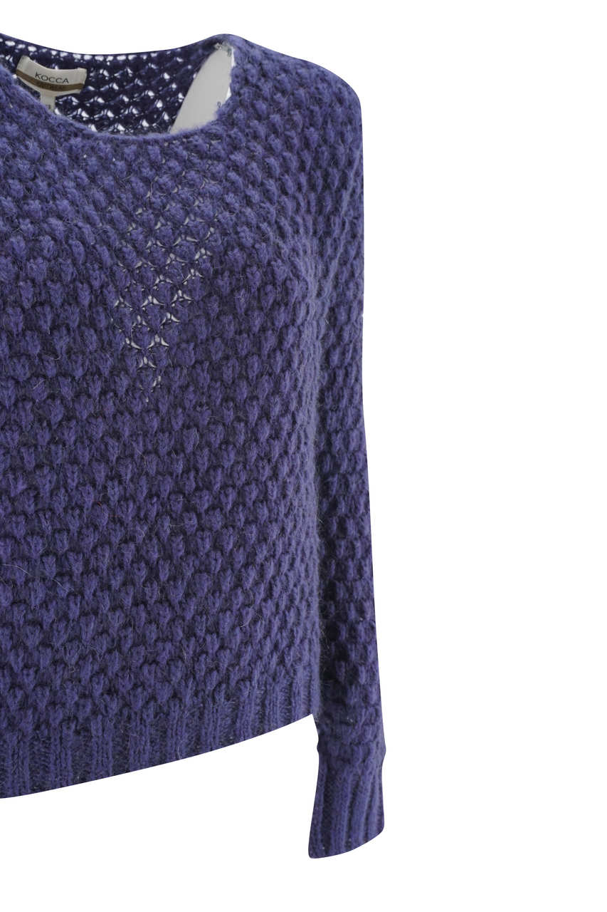 Maglia Kocca con Dettaglio / Viola - Ideal Moda