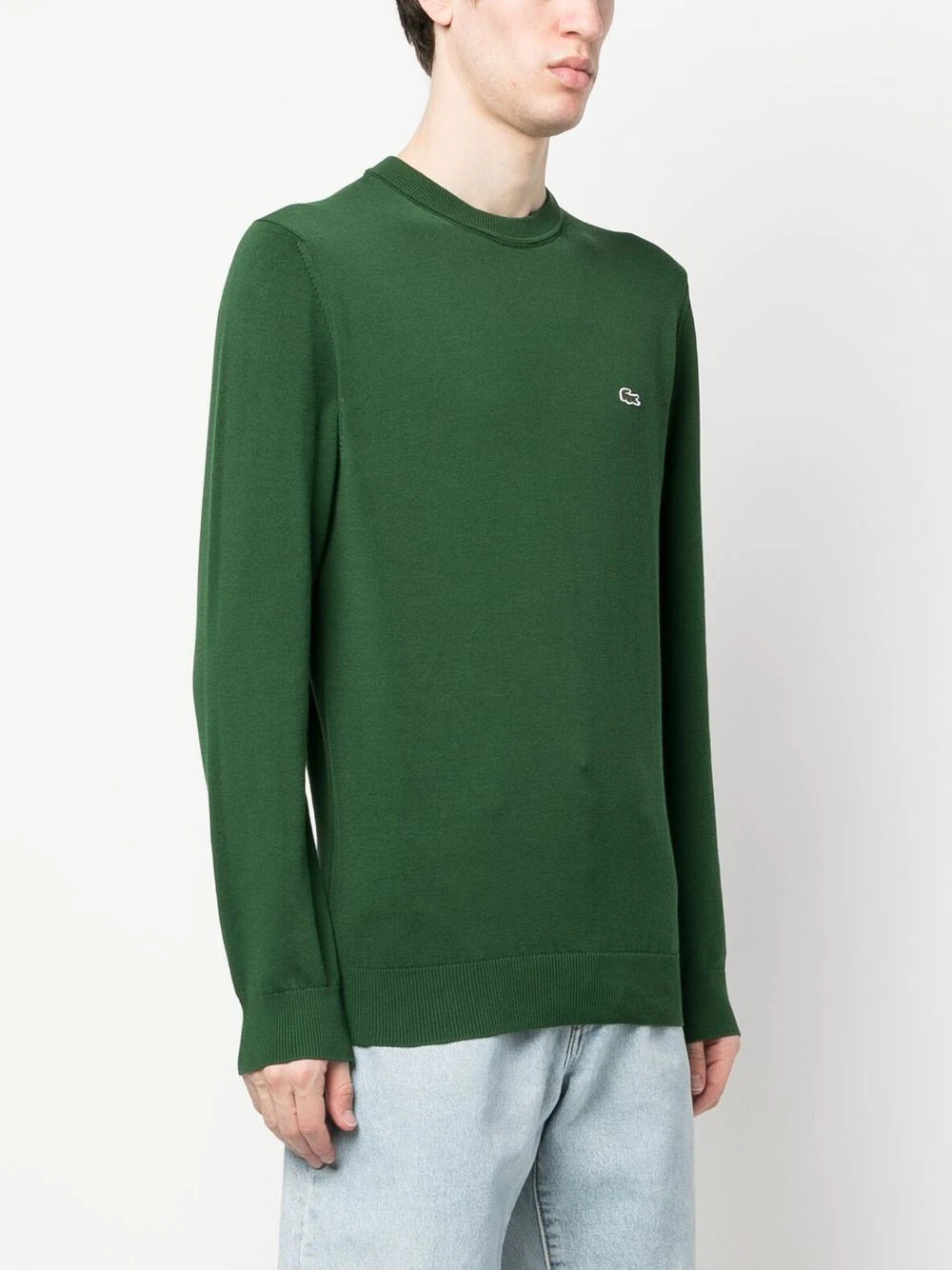 Maglia Girocollo in Cotone Lacoste Verde