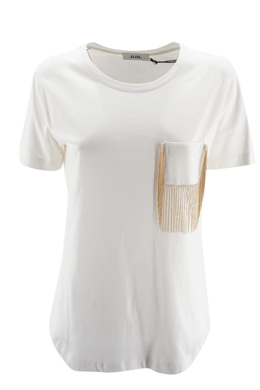 T-Shirt Jijil Mezze Maniche / Bianco - Ideal Moda