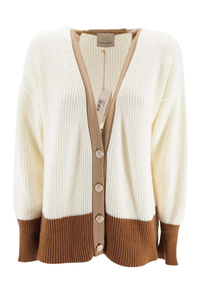 Cardigan Very Simple / Bianco - Ideal Moda