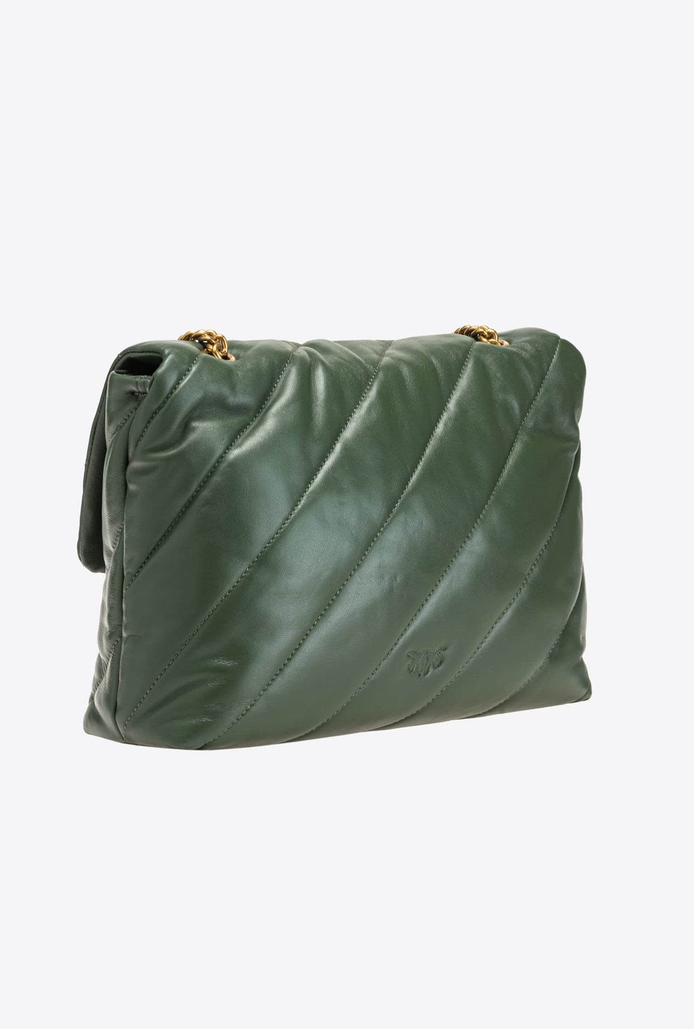 Borsa in Pelle con Logo Pinko / Verde - Ideal Moda