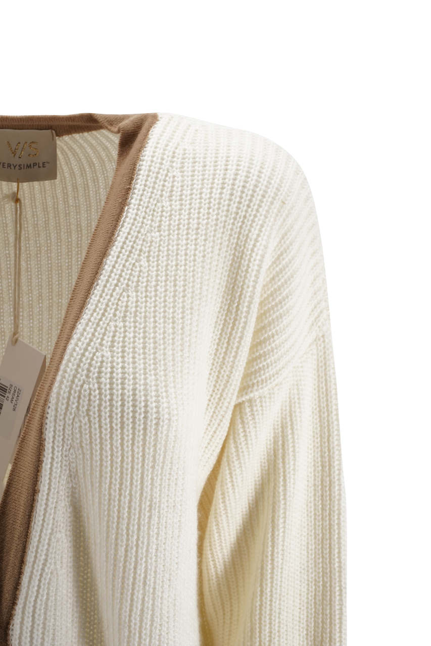 Cardigan Very Simple / Bianco - Ideal Moda