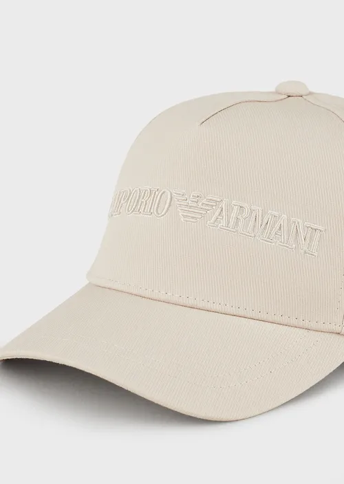 Cappello Emporio Armani con Logo / Beige - Ideal Moda