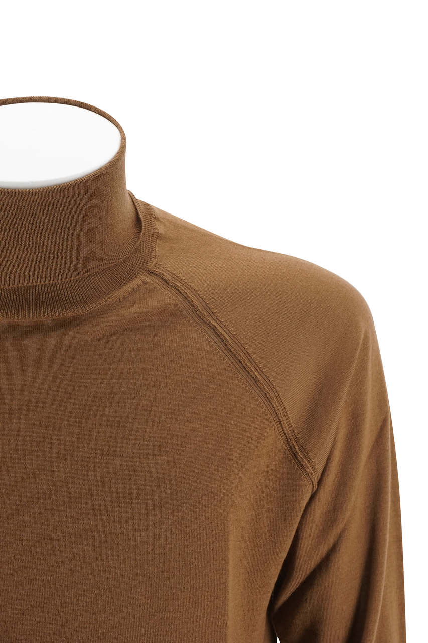 Maglia Paolo Pecora a collo alto / Beige - Ideal Moda