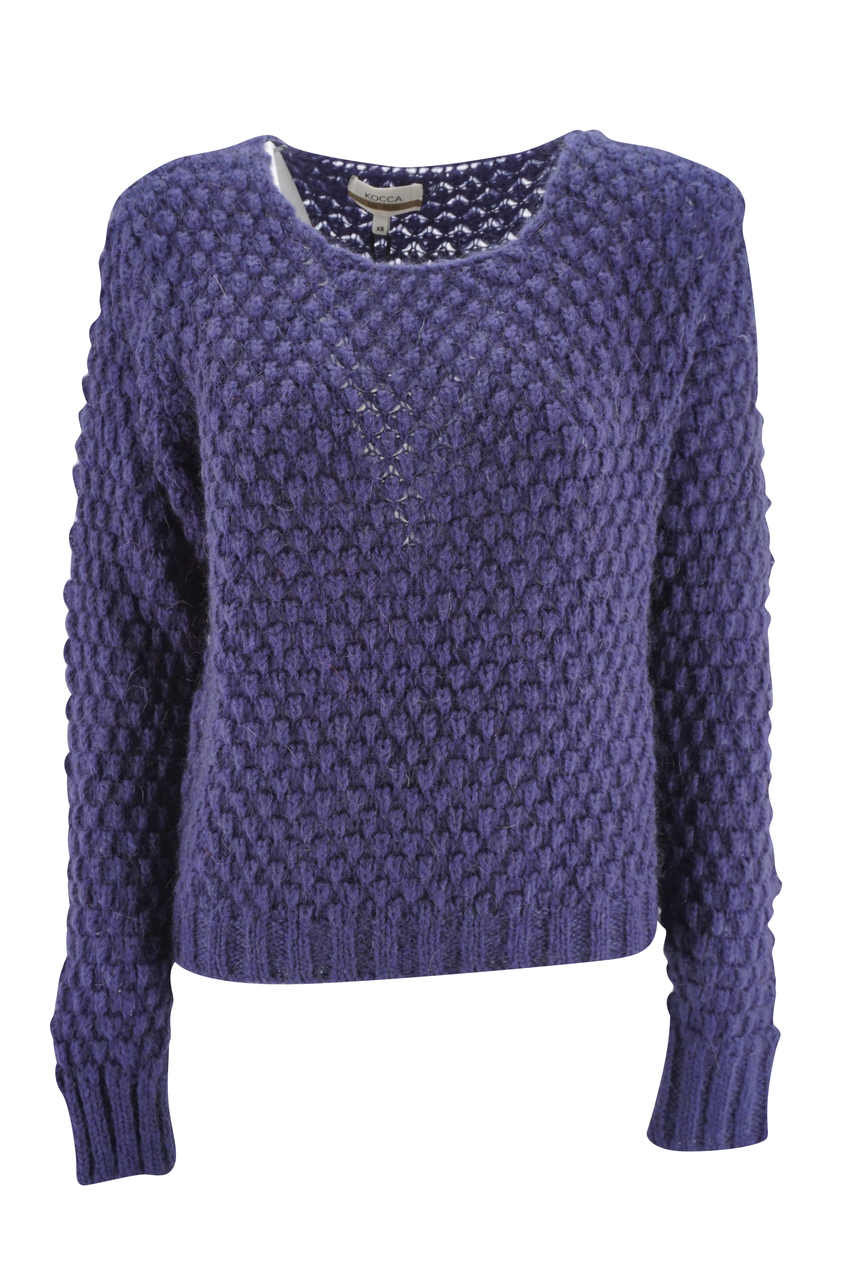 Maglia Kocca con Dettaglio / Viola - Ideal Moda