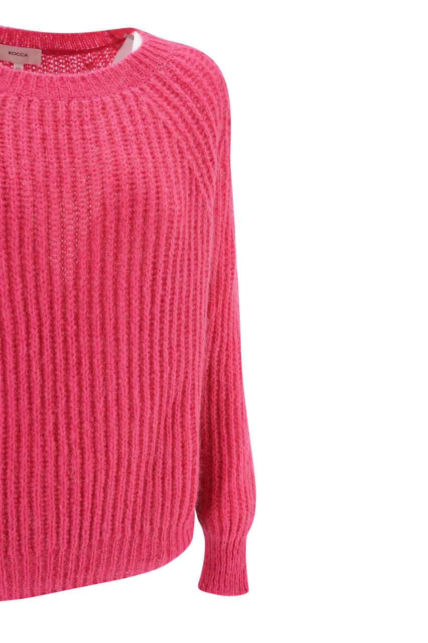 Maglia Kocca con Scollo a Barca / Rosa - Ideal Moda