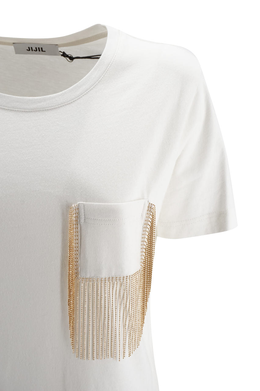 T-Shirt Jijil Mezze Maniche / Bianco - Ideal Moda